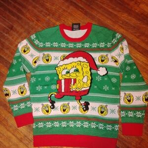 SpongeBob SquarePants Festive Crewneck Sweater - Green and Red